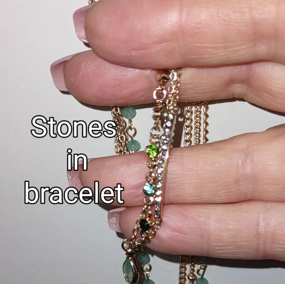 Set of 2: Multi-strand Necklace & Triple-chain Bar Bracelet NWT - Picture 9 of 17